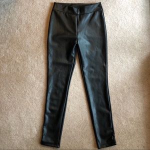 Honey Punch Black Faux Leather Pants